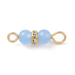 Natural Dyed Malaysia Jade Connector Charms&nbsp;PALLOY-JF01958