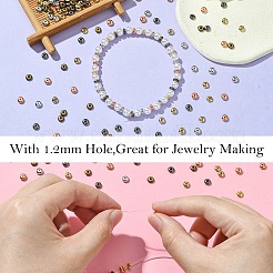 300 個 6 スタイル ccb プラスチックビーズ  ミックスカラー  4.5~5.2x2mm  穴：1.2mm&nbsp;FIND-YW0004-93A