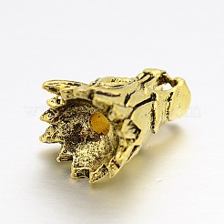 Tibetan Style Alloy Animal 3D Dragon Head Beads&nbsp;PALLOY-A063-04