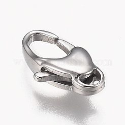 Tarnish Resistant Polished 316 Surgical Stainless Steel Lobster Claw Clasps&nbsp;STAS-Z013-05A
