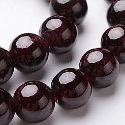 Round Natural Garnet Beads Strands&nbsp;X-G-D751-10mm
