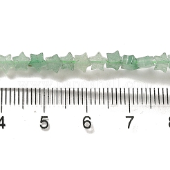 天然石グリーンアベンチュリンビーズ連売り  スター  4x4.5x2mm  穴：0.8mm  約102個/連  15.35インチ（39cm）&nbsp;G-G085-B10-01