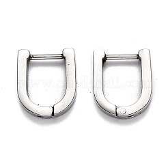 変色しにくい304ステンレススチール製フープピアス  uの形状  ステンレス鋼色  13x11x3mm  ピン：1mm&nbsp;STAS-J033-12A-P