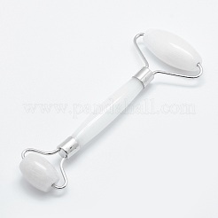 Natural White Jade Brass Face Massager&nbsp;MRMJ-G008-19P