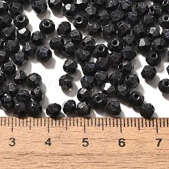 焼付塗装ガラスシードビーズ  双円錐形  ブラック  4.5x4mm  穴：1.1mm  約142個/10g&nbsp;X1-SEED-A032-02A-12