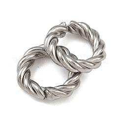 304ステンレススチールリンクリング  クイックリンクコネクター  ツイストリング  ステンレス鋼色  10x3mm  内径：6mm&nbsp;STAS-C154-04D-P