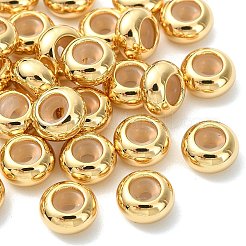 シェグレイスの真鍮ビーズ  カドミウムフリー＆ニッケルフリー＆鉛フリー  ロンデル  内部のゴムと  18KGP本金メッキ  6x3mm  穴：1.3mm&nbsp;XGRPCN832-245G