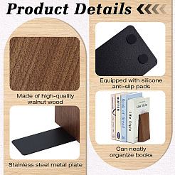 Wooden Bookends&nbsp;AJEW-WH0752-106