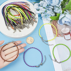 40Pcs 10 Colors Braided Waxed Cord Bracelets for Men Women&nbsp;BJEW-SC0001-71