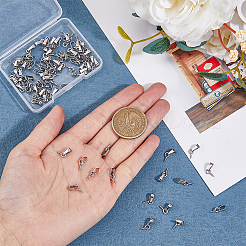 304ステンレススチール製スクリューアイペグベイル70個  ステンレス鋼色  14mm  穴：6x3mm  ピン：1.3mm&nbsp;STAS-DC0015-34