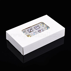 電気メッキ透明ガラスチャーム96個。  エッジメッキ  りんご  ミックスカラー  13x15x6mm  穴：1.4mm&nbsp;EGLA-N006-071
