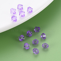 透明なアクリルビーズ  多面カット  双円錐形  暗紫色  5x4.5mm  穴：1.2mm  約5909個/243g&nbsp;LS-MACR-S373-84-B06