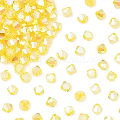 プレシオサ®クリスタルビーズ  チェコクリスタル  双円錐形(451 69 302 ロンデル)  80310 20000 シトリン AB 2x  6mm  穴：1mm&nbsp;X-PRC-BA6-80310-20000