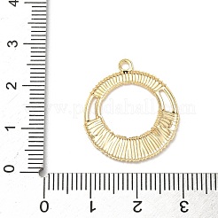 真鍮チャーム  鉛フリー＆カドミウムフリー  フラットラウンド  24KGP本金メッキ  24.5x21.5x1mm  穴：1.6mm&nbsp;KK-H083-04G