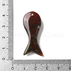 天然石インディアン瑪瑙ペンダント  魚のチャーム  39x16x8mm  穴：1.7mm&nbsp;GG-K001-01A