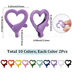 20Pcs 10 Colors Spray Printed Alloy Lobster Claw Clasps&nbsp;FIND-SC0017-42