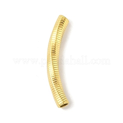 304ステンレス鋼湾曲チューブビーズ  ゴールドカラー  37x5mm  穴：3mm.&nbsp;STAS-M071-03C-G