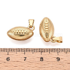 304ステンレスペンダント  ラグビー  丸カン付き  イオンプレーティング（ip）  18KGP本金メッキ  17x10x6mm  穴：3x5.5mm&nbsp;STAS-T069-75G
