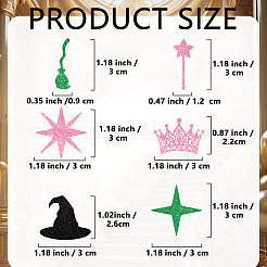 300Pcs 6 Styles Glitter Powder Paper Confetti&nbsp;DIY-WH20165-004