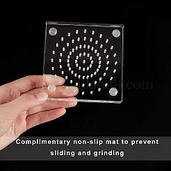 アクリル透明シャーシ  スコアー  85穴  接着剤ステッカー付き  透明  10x10x1.7cm  穴：0.2のCM&nbsp;ODIS-WH0008-20