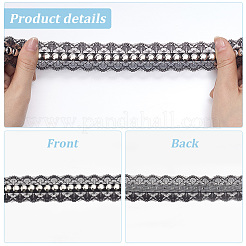 Polyester Lace Rivets Ribbon&nbsp;OCOR-GF0006-09B