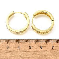 真鍮クリアキュービックジルコニアフープピアス  18KGP本金メッキ  20.5x6mm&nbsp;EJEW-M047-23G