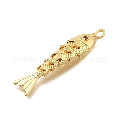 Brass Micro Pave Cubic Zirconia Pendants&nbsp;X-KK-Z125-06G-02