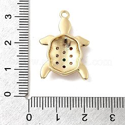Brass Micro Pave Cubic Zirconia Pendants&nbsp;KK-H089-02G
