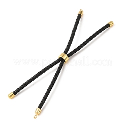 Adjustable Round Braided Microfiber Leather Cord Bracelet Making&nbsp;KK-CBAC260-01G-32