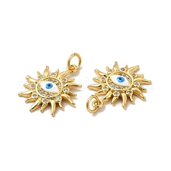 Rack Plating Brass Micro Pave Cubic Zirconia Pendants&nbsp;KK-A177-29G