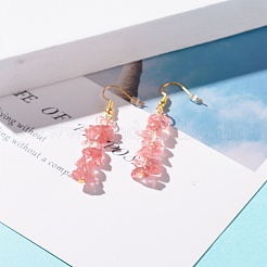 Gemstone Chip Beaded Dangle Earrings&nbsp;EJEW-JE04788