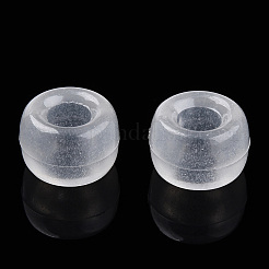 透明＆蓄光プラスチックビーズ  艶消し  カラスビーズ  ポニービーズ  暗闇で光る  バレル  ホワイト  9x6mm  穴：3.8mm  約1900個/500g&nbsp;KY-T025-01-H09