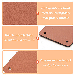 30Pcs 2 Colors 4-Hole Imitation Leather Label Tags&nbsp;AJEW-OC0003-99