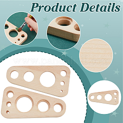 木製の安全目ツール  人形の目ツール  三角形  12x6x1.5cm  穴：4~30mm&nbsp;WOOD-WH0050-011B