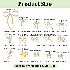 60Pcs 15 Styles Alloy Pendants&nbsp;FIND-UN0007-16