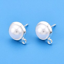 Brass Stud Earring Findings&nbsp;KK-WH20013-07S