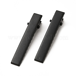 鉄のワニのヘアクリップパーツ  電気泳動黒  45x10x10mm&nbsp;PHAR-E017-01D-EB