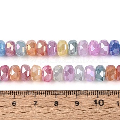 Electroplate Imitation Jade Crackle Glass Beads Strands&nbsp;GLAA-N068-01A-B01