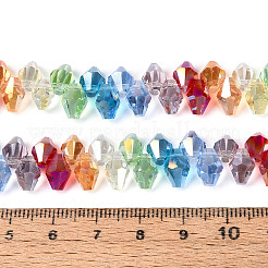 Electroplate Transparent Glass Beads Strands&nbsp;EGLA-N025-03A-A01