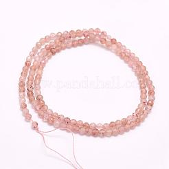 Natural Strawberry Quartz Beads Strands&nbsp;G-F509-31-2mm