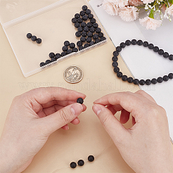 2 Strands Grade A Natural Dyed & Heated Black Agate Beads Strands&nbsp;G-ME0001-04