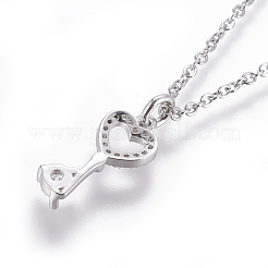 304 Stainless Steel Pendant Necklaces&nbsp;NJEW-E141-12