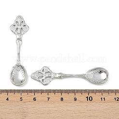 チベット風合金ビッグサイズペンダントトップ  キッチン用品ペンダント  スプーン  カドミウムフリー＆ニッケルフリー＆鉛フリー  プラチナカラー  59x15x4mm&nbsp;LS-TIBEP-A19597-P-FF