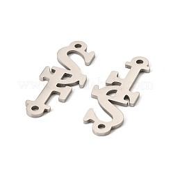 201 Stainless Steel Connector Charms&nbsp;STAS-D380-02P