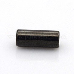 304ステンレススチールの滑らかな表面のマグネット留め具と接着端は5mmコードに適合します。  コラム  ガンメタ色  17x7mm&nbsp;STAS-O042-B-15