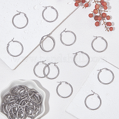 20 Pairs 304 Stainless Steel Hoop Earrings&nbsp;EJEW-UN0003-07