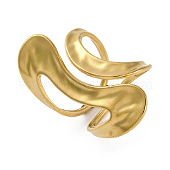 304 Stainless Steel Open Cuff Rings for Women&nbsp;RJEW-F174-08G