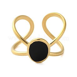 304 Stainless Steel Enamel Cuff Rings&nbsp;RJEW-M171-08G
