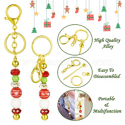 5Pcs Alloy and Brass Bar Beadable Keychain for Jewelry Making DIY Crafts&nbsp;DIY-SW0001-16B