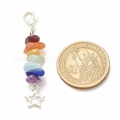 Chakra Theme Natural Gemstone Pendant Decorations&nbsp;X1-HJEW-JM00645-03